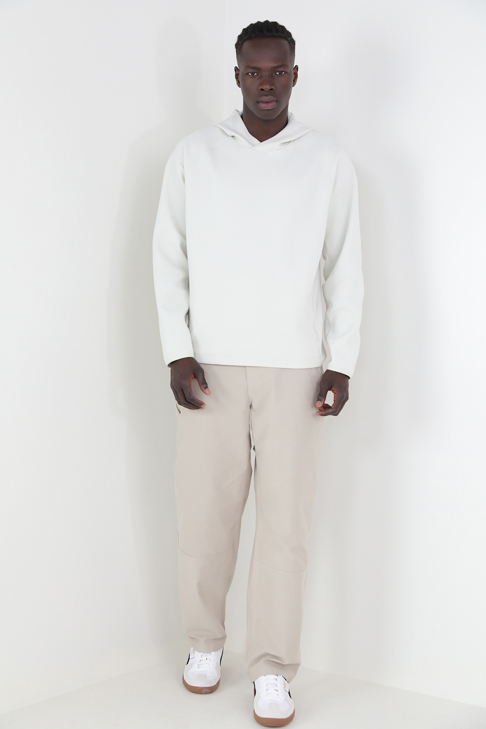 Textured Spacer Pullover Hoodie